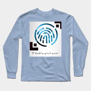 Blue footprint Long Sleeve T-Shirt